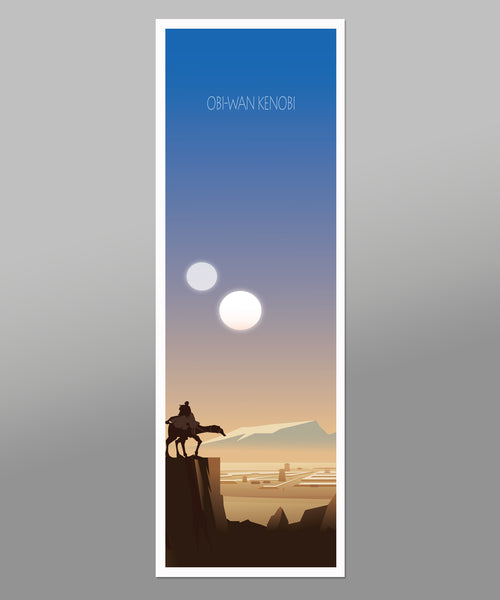 Force Inspired - Star Wars Sunset Minimalist Poster Set - Obi Wan - Sunset Collection - Print 237 - Home Decor