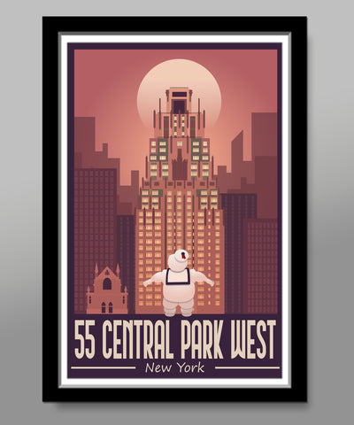 Ghostbusters Poster - 55 Central Parkway West New York - 13x19 16x24 or 24x36 Inches - Print 567 - Home Decor