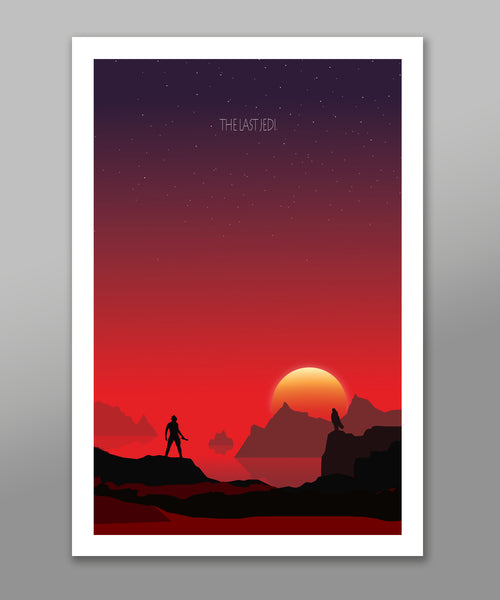 Star Wars Inspired - Minimalist Movie Poster Set - Complete Sunset Collection - Home Decor