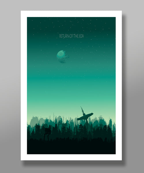 Star Wars Inspired - Minimalist Movie Poster Set - Complete Sunset Collection - Home Decor