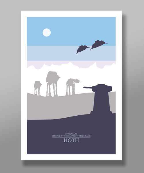 Force Inspired - Star Wars Inspired Minimalist Movie Poster Set - Complete Skyline Series - Home Decor