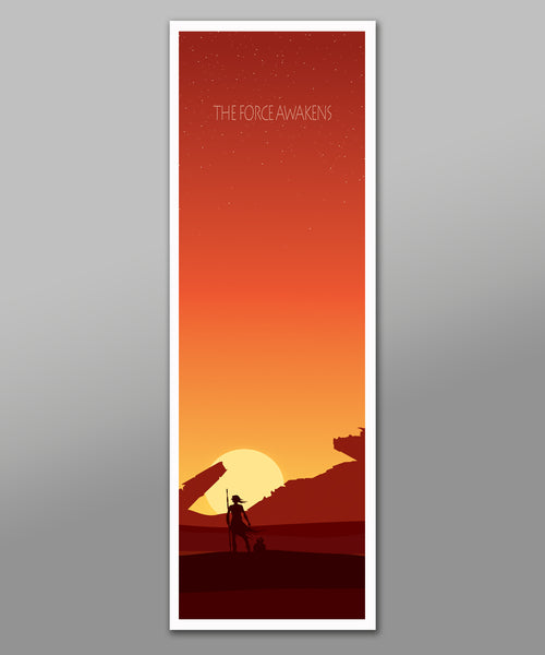 Star Wars Inspired -  Complete Sunset All 9 Movies - Long Collection - 12x36 Inches - Home Decor