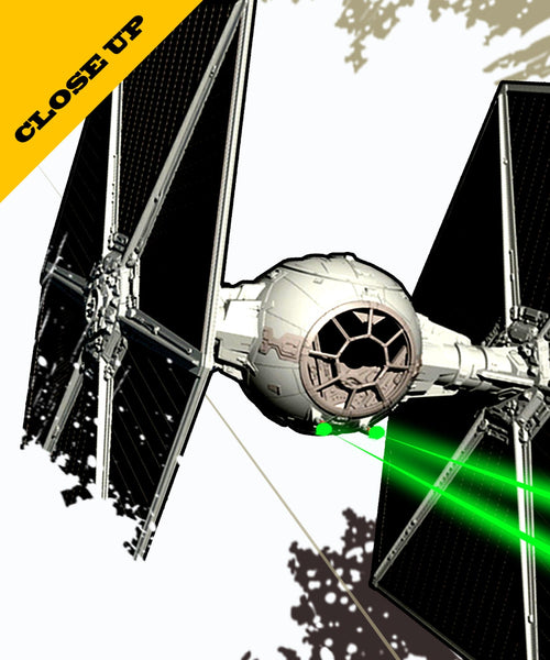 Pop Art Rebel Inspired Chase Tribute - Tie Fighter / X-Wing - 13x19 16x24 OR 24x36 Inches - Print 373 - Home / Office Decor