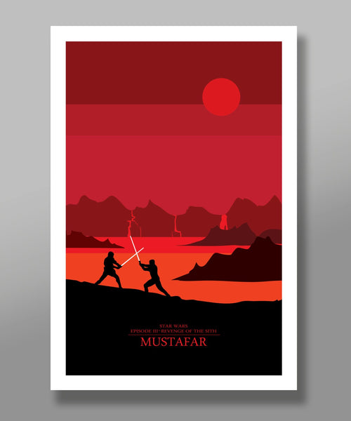 Force Inspired - Skyline Series 2 - Star Wars Inspired Minimalist Poster Set Edition I, II & III of VII - Prints 152 - Home Decor