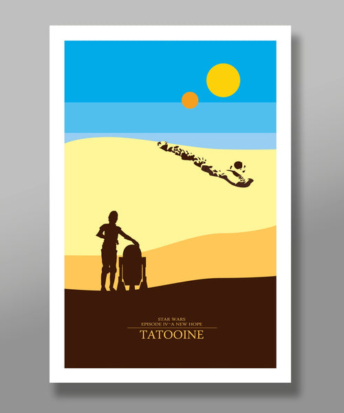 Force Inspired - Star Wars Inspirited - Skyline Series - Minimalist Movie Poster - Edition IV, V, VI & VII - Home Decor