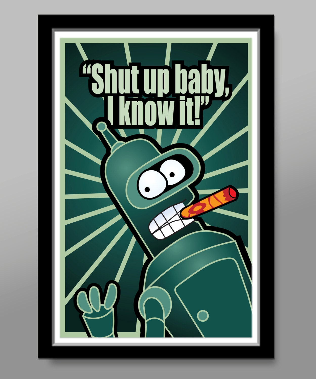 Saucy Robot Futurama Pop Art Poster - Print 344 - Home Decor