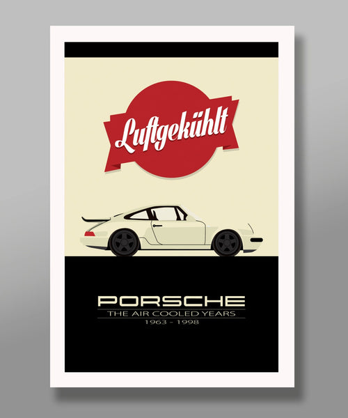 The Air Cooled Years - Porsche 911 Tribute Poster - 13x19 or 24x36 - Poster 373 - Home Decor