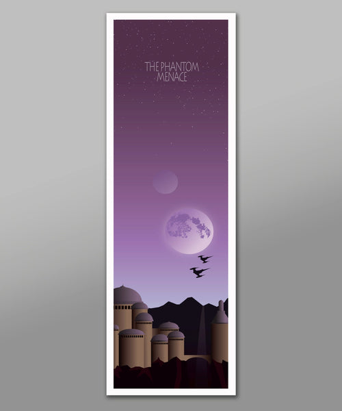 Force Inspired-Star Wars Inspirited-Minimalist Movie Poster Set 2 - Sunset Collection/Long Series - 12 x 36 Inches - Print 333 - Home Decor