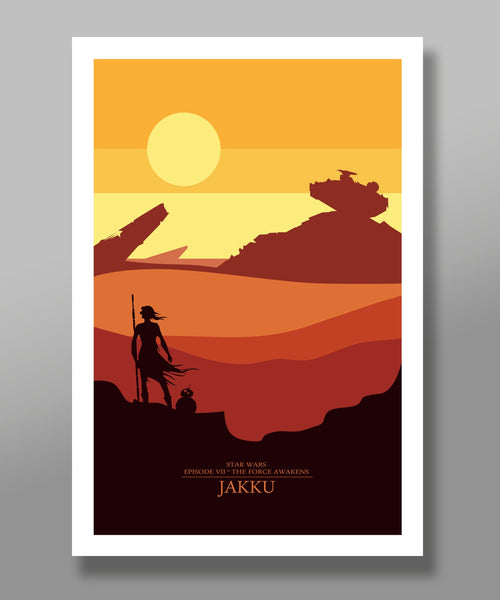 Force Inspired - Star Wars Inspirited - Skyline Series - Minimalist Movie Poster - Edition IV, V, VI & VII - Home Decor