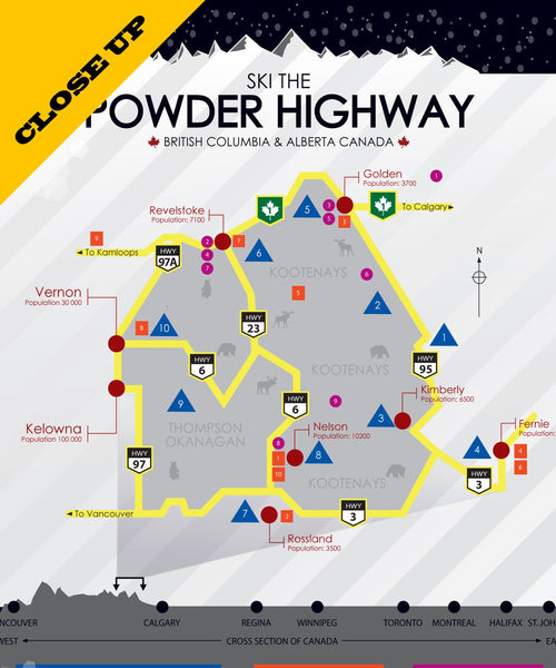 Ski Canada's POWDER HIGHWAY Poster - Print 83 - Home Decor