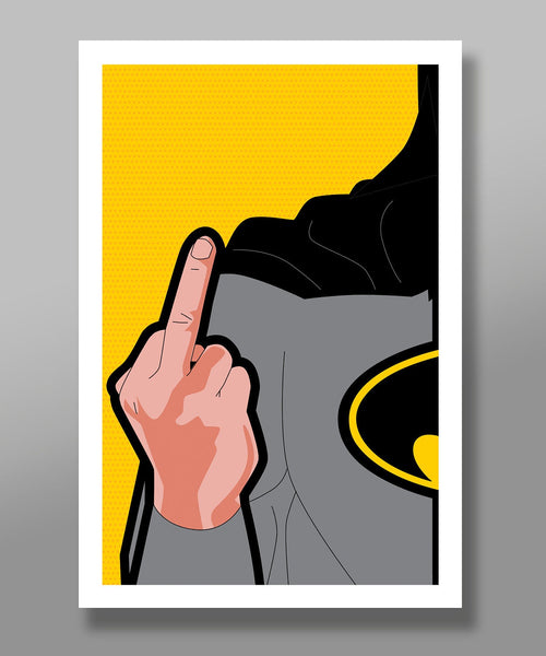 Joker and Batman Cranky Super Hero Poster Collection - Pop Art Print 434 - Home Decor
