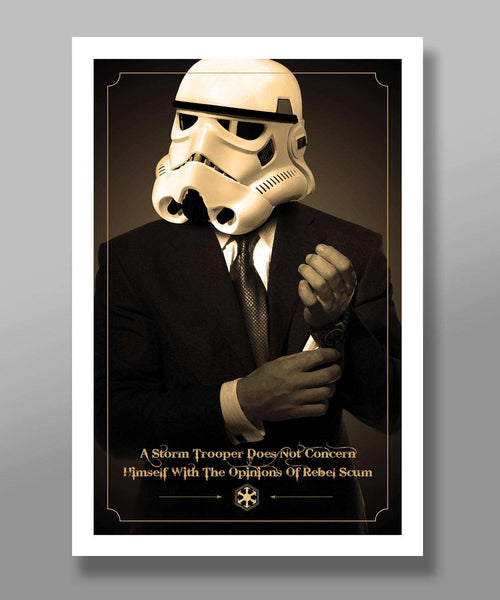 Classy Storm Trooper Propaganda/Motivation Retro Ad Poster  -  Print 429 - Home Decor