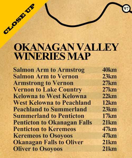 Okanagan Valley Wineries Poster - 13x19 16x24 or 24x36 or 12x36 Inches - (Print 311) - Home Decor