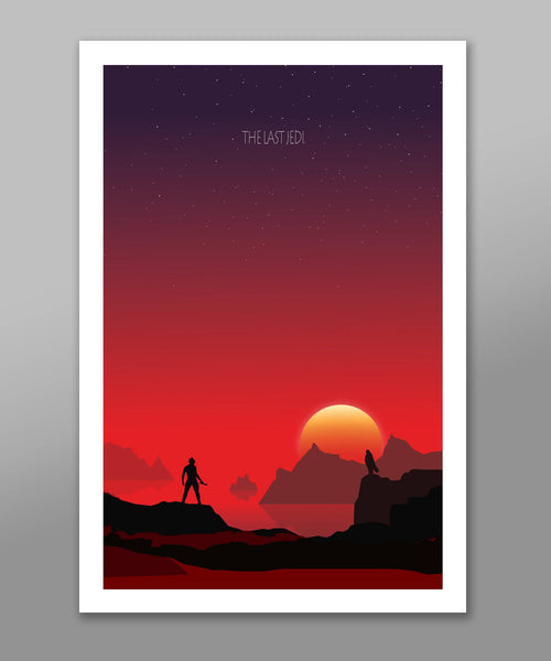 Force Inspired - Star Wars Sunset Minimalist Poster Set - Episodes 7,8 & 9 Sunset Collection - Print 237 - Home Decor