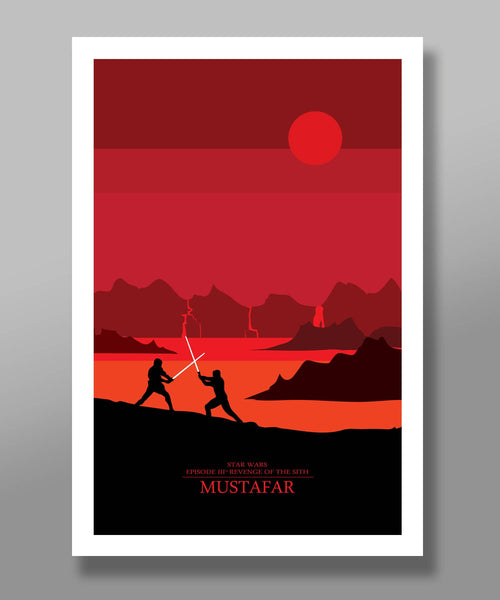 Force Inspired - Star Wars Inspired Minimalist Movie Poster Set - Complete Skyline Series - Home Decor