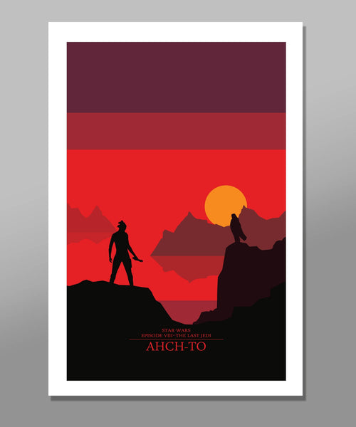 Star Wars Inspired - Episode 8 - Skyline Minimalist Poster Set - #8 of the Skyline Collection - Home Decor