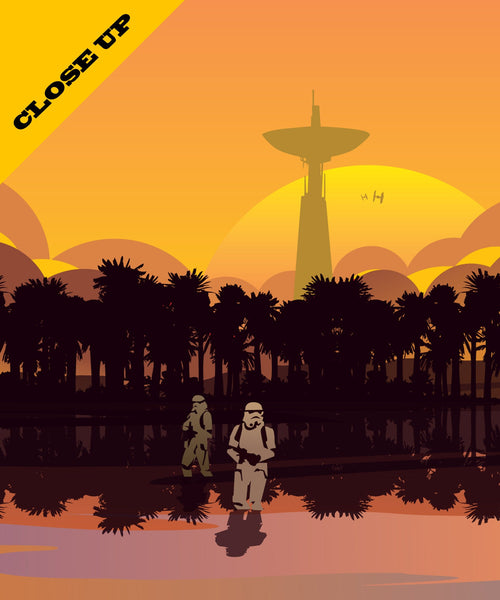 Rogue One Inspired - 13x19, 24x36 or Long 12x36 Inches - Part of Our Sunset Minimalist Poster Set - Print 401 - Home Decor