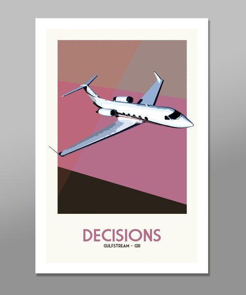 Rich Guy/Gal Decisions - Private Jet Series - 13x19 Inches Each - Print 162 - Posters