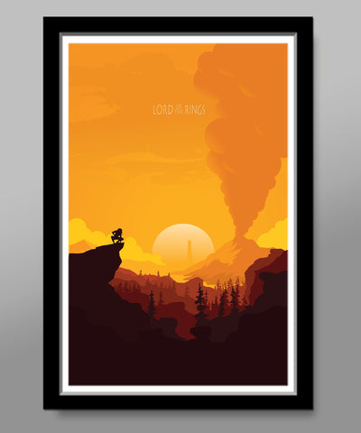Lord of the Rings Sunset Minimalist Poster - Print 483 - 13x19 16x24 or 24x36 Inches - Home Decor
