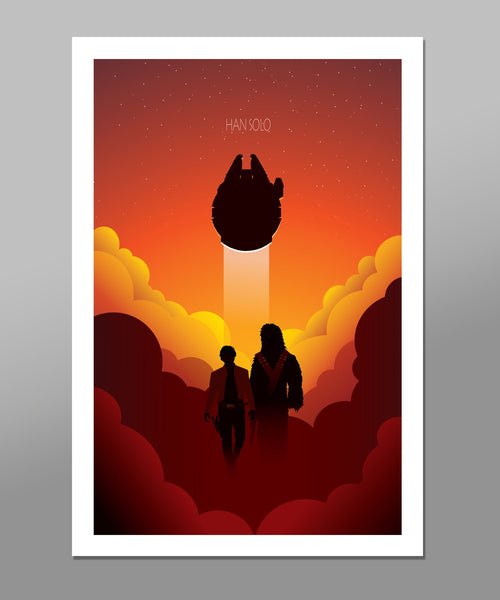 Force Inspired - Solo - Minimalist Sunset Collection - Print 476 - Home Decor