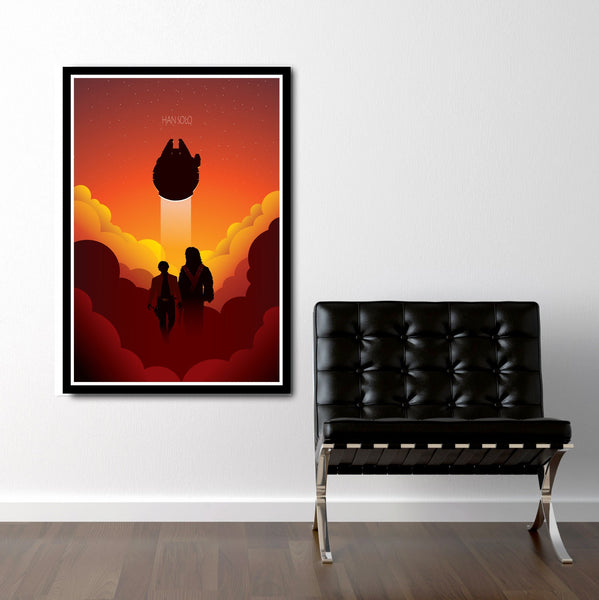 Force Inspired - Solo - Minimalist Sunset Collection - Print 476 - Home Decor