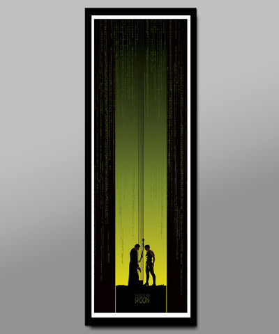 The Matrix - There Is No Spoon - Scene Inspired Minimalist Movie Poster Set - 12x36 Inches - Print 476 - Home Decor