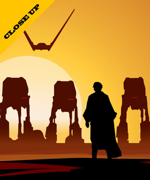 Force Inspired - Star Wars The Last Jedi - Minimalist Sunset Collection Alternate - Print 487 - Home Decor