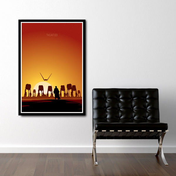 Force Inspired - Star Wars The Last Jedi - Minimalist Sunset Collection Alternate - Print 487 - Home Decor