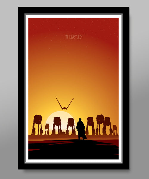 Force Inspired - Star Wars The Last Jedi - Minimalist Sunset Collection Alternate - Print 487 - Home Decor