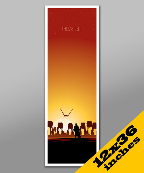 Force Inspired - Star Wars The Last Jedi - Minimalist Sunset Collection Alternate - Print 487 - Home Decor