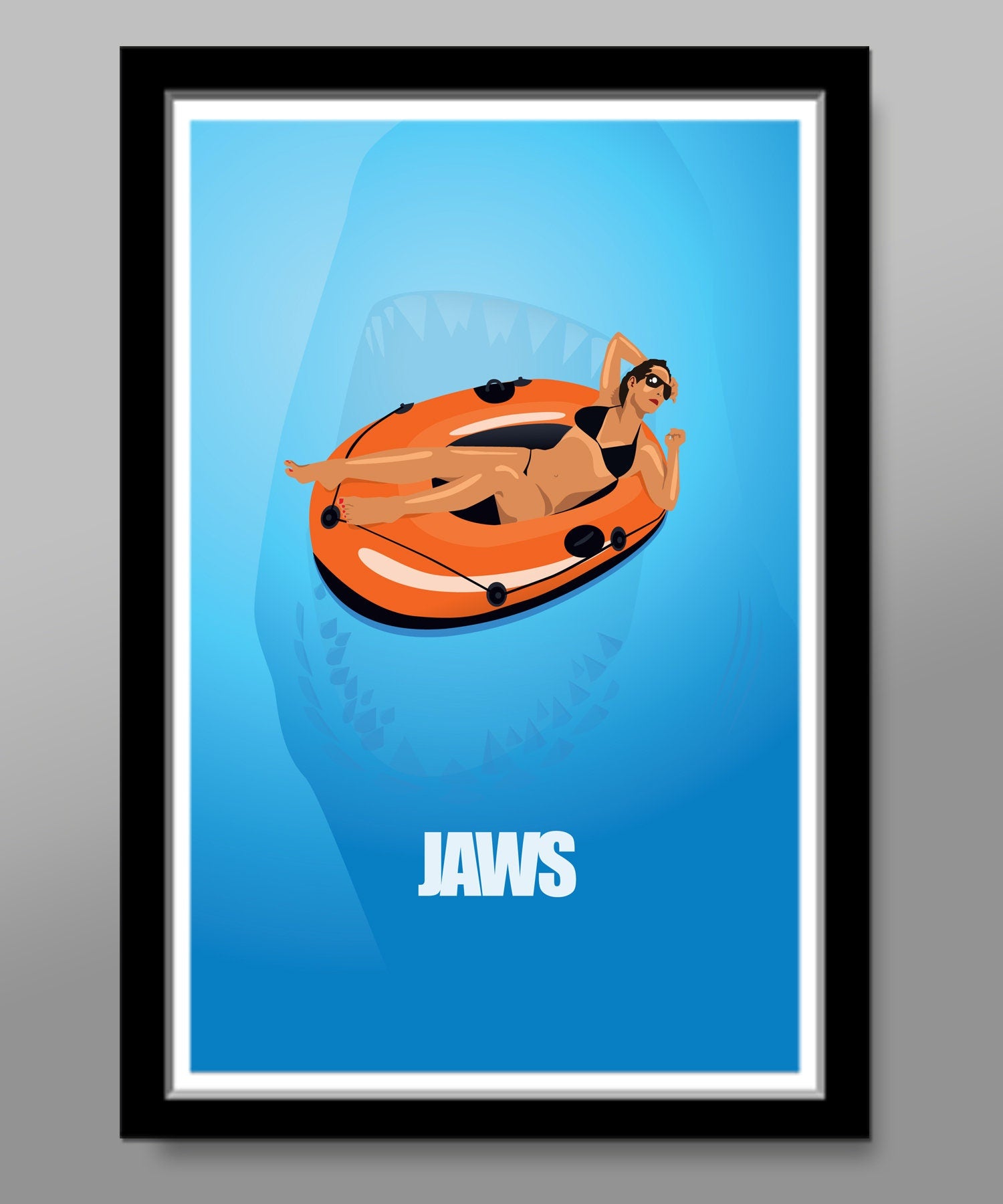 Jaws Movie Tribute Poster - Print 486 - Home Decor