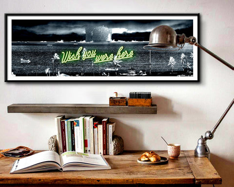 Wish You Were Here - Parody Art // 12 x 36 Inches // Home Decor