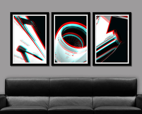 Private Jet Pop Art  - 13x19 OR 24x36 Inches - Home / Office Decor
