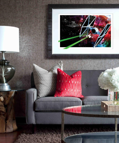 Tie Fighter Inspired Poster - Print 281 - Home Decor