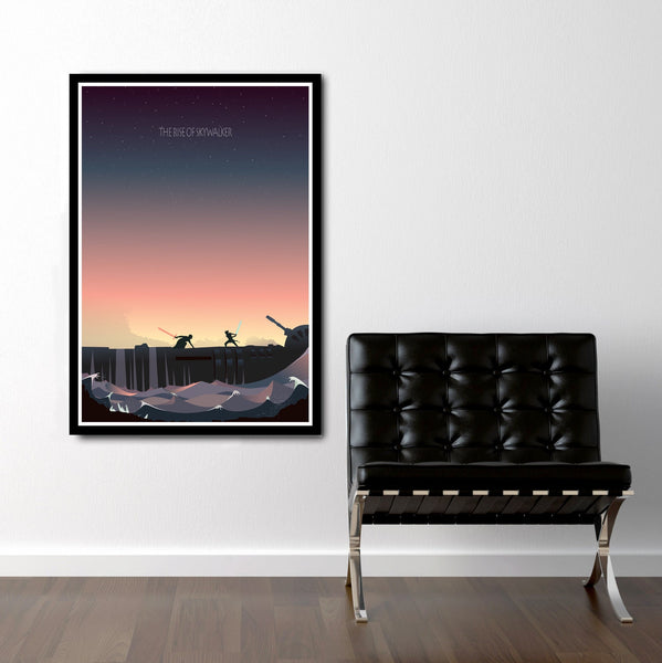 Force Inspired Episode 9 - 13x19, 16x24 ,24x36 or 12x36 Inches - Part of Our Star Wars Sunset Minimalist Poster Set - Home Decor