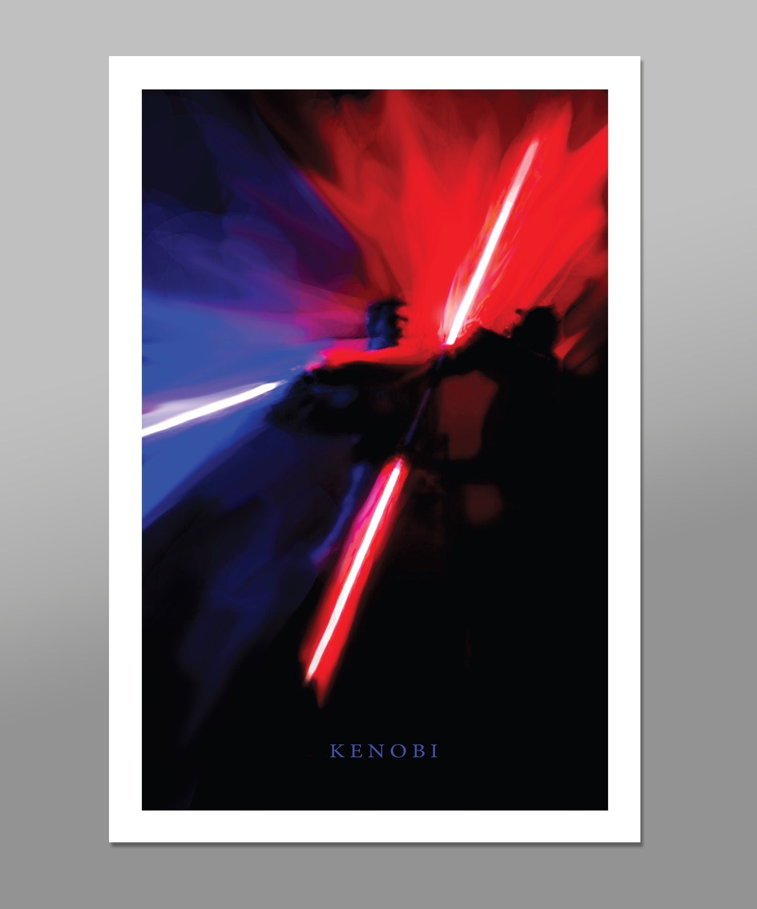 Jedi VS Sith Abstract Poster  - 13x19 16x24 or 24x36  - Print 262 Home Decor