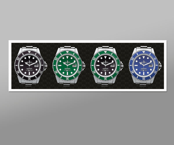 Rolex Submariner Decisions - 12x36 Inches - Print 537 - Home Decor