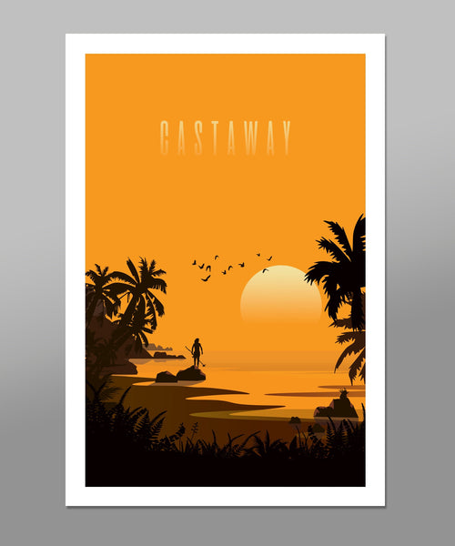 Castaway - Wilson Inspired Movie Poster - Poster 518 - Home Decor