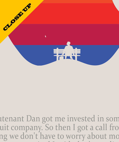 Forrest Gump - Lt. Dan's Investment - Classic Movie Quote Minimalist Movie Poster - Print 39 - Home Decor