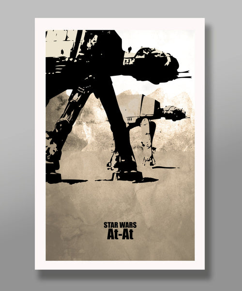 Force Inspired Minimalist Star Wars Movie Poster Set - Home Decor (Sepia)