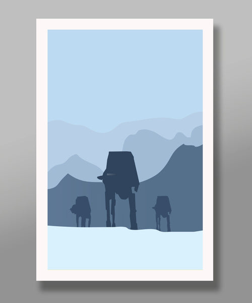 Star Wars Inspired - Hoth Tribute - Minimalist Movie Poster Set - Edition Two - Home Decor