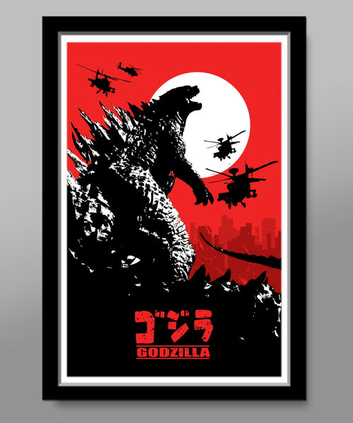 Godzilla Poster - Minimalist Movie Poster - Japanese Version (print 180) Home Decor