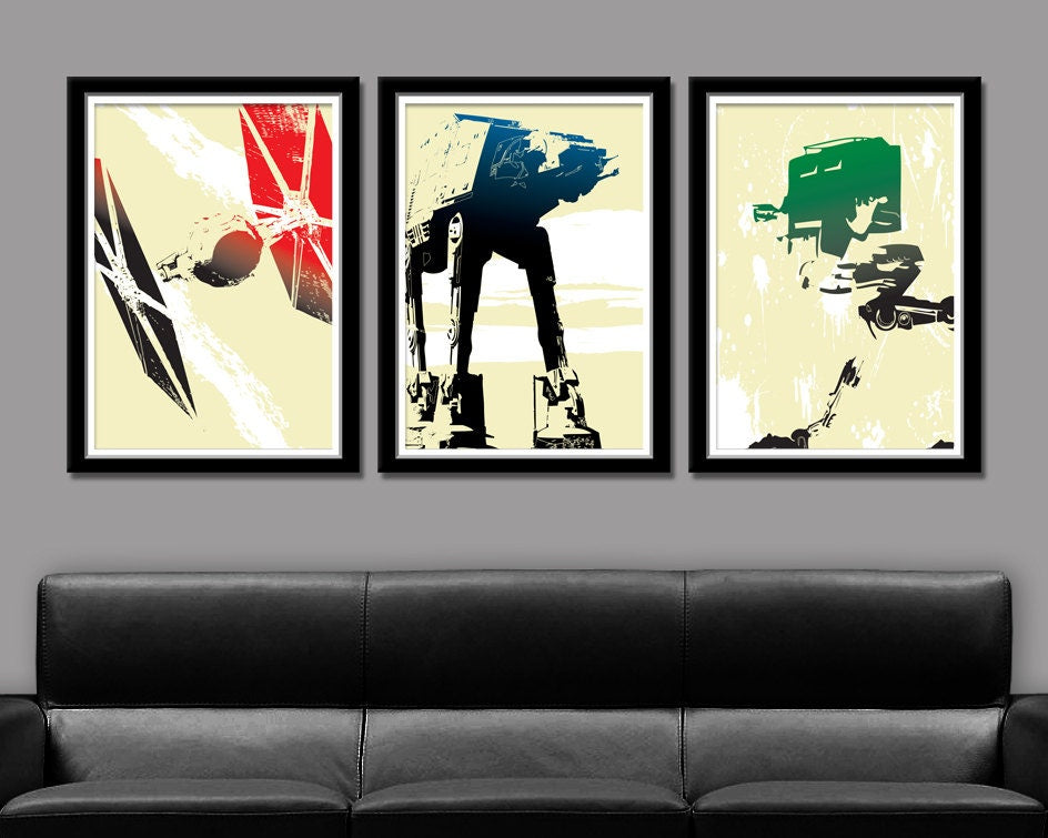 Force Inspired Star Wars Pop Art Movie Poster Set - Empire Series - Print 222 - Home Decor