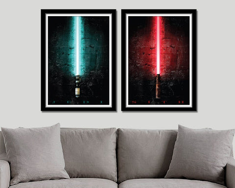 Saber Inspired - Sith vs Jedi (Print 236) - Home Decor