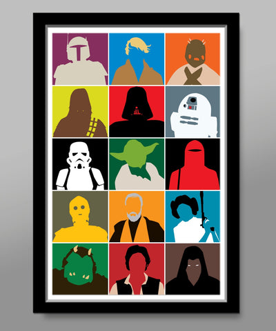 Star Wars Characters Inspired  - Minimalist Movie Poster Pop Art - Print 238 - Home Decor