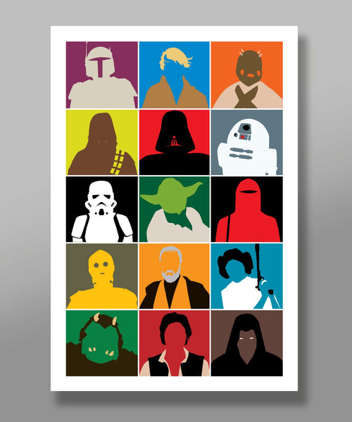 Star Wars Characters Inspired  - Minimalist Movie Poster Pop Art - Print 238 - Home Decor