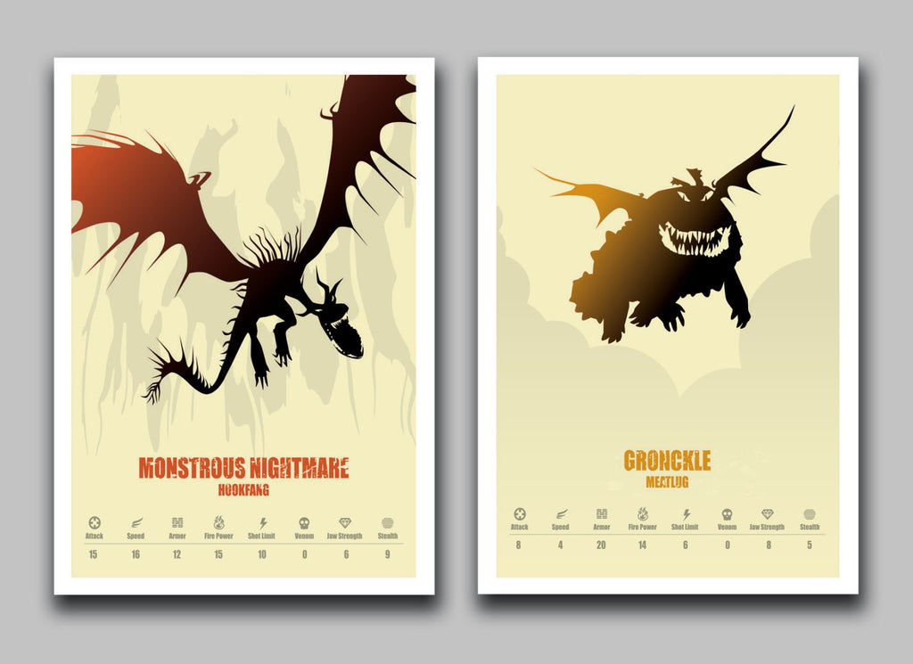 how to train your dragon minimalist poster