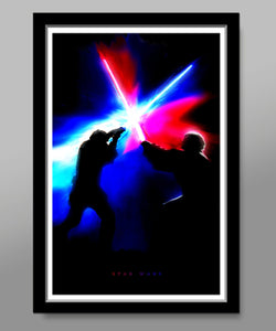 Force Inspired Movie Poster - Star Wars Light Side VS Dark Side Abstract Edition 1 - Print 262 - Home Decor