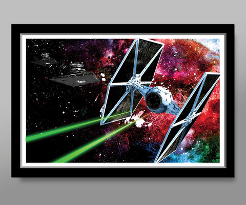 Tie Fighter Inspired Poster - Print 281 - Home Decor