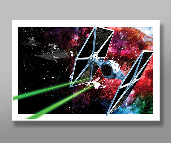 Tie Fighter Inspired Poster - Print 281 - Home Decor